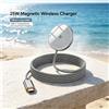NONE Nuovo Caricatore a Induzione Magnetica da 25W 2026, Cavo USB-C Intrecciato in Nylon da 120cm, Compatibile con MagSafe, Cavo di Ricarica Rapida per Serie iPhone