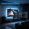 NONE Supporto TV a Doppio Braccio per Carichi Pesanti WETECH W5523 ±15 ° Inclinazione per una spaziosa sala familiare con disposizione multi-angolo per la visione del home cinema