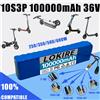 DAGENLY Batteria al litio ricaricabile 10S3P 36V 100Ah 18650 1000W per bicicletta elettrica modificata, scooter elettrico con BMS 42V2A