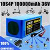 DAGENLY Consegna Gratuita di Batteria 36V 10S4P 100Ah, Batteria ad Alta Potenza 1000W 42V 100000mAh con BMS + Caricabatterie 42V2A