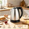 NONE WETECH W6203 2200W 1.7L Bollitore Elettrico in Acciaio Inox per Uso Domestico, Ebollizione Rapida, Spegnimento Automatico, Bollitore d'Acqua AC 220‑240V, Pentola per Acqua Calda Domestica