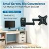 NONE Supporto da parete per TV WETECH W5514 con movimento completo e inclinazione, per schermi da 10-32 pollici, supporta un carico di 10 kg, livella integrata, compatibile con VESA, ideale per