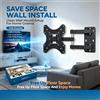 NONE Supporto da Parete a Doppio Braccio WETECH W5522, per TV da 14-42 Pollici, Capacità di Carico 50kg ±15° ° Supporto inclinabile con giunto metallico standard VESA, ideale per piccoli monolocale,