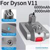 DAWEIKALA Batteria di ricambio 25.2V 6000mAh/8000mAh per Dyson V11 V15 SV15 SV16 SV18 Outsize Absolute Complete Extra