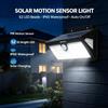 NONE Lampada di Sicurezza Solare a 52 LED W2702 5.5V 0.8W con Pannello Solare, Sensore PIR, Impermeabile per Recinzioni da Giardino, Illuminazione da Parete Esterna dal Crepuscolo all'Alba