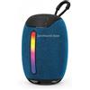 NONE Altoparlante Bluetooth 5.3 Portatile 5W con Luce LED RGB, Altoparlante Stereo Wireless TWS, Ricaricabile con Porta Type-C, Mini Audio in Tessuto per Casa e Camera da Letto