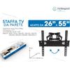 NONE Supporto da Parete per TV a Movimento Completo, Set di 4 Tipi di Supporti TV Girevoli e Inclinabili per Schermi da 10 a 55 Pollici, Compatibile con VESA, Supporto TV Resistente per Carichi Fino a 36KG