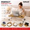 NONE Tavolo Pieghevole SUNLUX 60x40cm, Scrivania Portatile per Laptop in MDF, Tavolo Pieghevole con Slot per Tablet e Telefono, Postazione di Lavoro Ergonomica per Casa, Ufficio e Studio