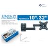 NONE Supporto da Parete per TV a Movimento Completo, Set di 4 Tipi di Supporti TV Girevoli e Inclinabili per Schermi da 10 a 55 Pollici, Compatibile con VESA, Supporto TV Resistente per Carichi Fino a 36KG