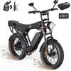 Aairsk X5 250W Bicicletta elettrica-E-Bike MTB 25km/h, pneumatici Fat Tire 20×4, autonomia 80km, batteria rimovibile 48V 15Ah, freni a disco, sospensione anteriore
