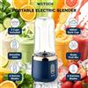 NONE WETECH W6312 Frullatore Portatile da Viaggio 400ml 40W 21000RPM 6 Lame Ricaricabile USB‑C Batteria da 1500mAh 2 Bicchieri Mini Frullatore Elettrico per Frutta DC5V Mixer per Smoothie