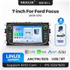 MEKEDE Autoradio Wireless Carplay con Sistema Linux da 7" per Ford Focus/Mondeo/S-Max Transit/Kuga/Galaxy/C-Max, Lettore Multimediale Intelligente per Auto, Android Auto, WIFI, BT, Supporto Doppia