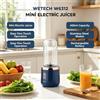 NONE WETECH W6312 Frullatore Portatile Compatto da 400ml 40W 21000RPM 6 Lame Ricaricabile USB‑C Batteria da 1500mAh 2 Bicchieri Mini Frullatore Elettrico per Frutta DC5V Frullatore da Viaggio per Smoothie