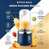 NONE WETECH W6312 Frullatore Portatile per Smoothie 400ml 40W 21000RPM 6 Lame Ricarica USB‑C 1500mAh 2 Bicchieri Inclusi Mini Frullatore Elettrico DC5V per Frutta da Viaggio all'Aperto