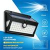 NONE Lampada da Parete Esterna a Energia Solare W2702 con 52 LED, Sensore di Movimento PIR, Pannello 5.5V 0.8W, Batteria 18650 da 2400mAh, Illuminazione Impermeabile dal Crepuscolo all'Alba per Recinzioni