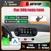 AUTOTOP Schermo Multimediale da 7 Pollici con Sistema Linux, CarPlay Wireless e Android Auto per Fiat 500 500C 500E Abarth 2007-2015, Radio Auto con Bluetooth, GPS, Navigazione, DSP, Touch Screen e Telecamera