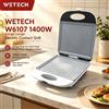 NONE WETECH W6107 Griglia a Contatto di Grandi Dimensioni 1400W con Piastra Verticale Antiaderente per Panini, Bistecche, Hamburger, Sandwich e Grigliate BBQ 220‑240V