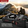NONE WETECH W6109 Fornello a Gas Butano da 2,5KW, Bruciatore Singolo, Consumo di Gas 100g/h, Fiamma Regolabile, Fornello da Esterno con Borsa per il Trasporto, Ideale per Viaggi, Campeggio, Emergenze,