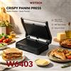 NONE WETECH W6403 1050W Griglia a Contatto Apribile a 180 Gradi con Piastra Rivestita in PTFE Antiaderente, Pressa Elettrica per Sandwich per Bistecca, Hamburger e Colazione 220‑240V 50/60Hz