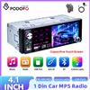 Podofo 1Din Lettore MP5 per Auto con Schermo Touch da 4,1 Pollici, Telecomando, Audio RCA, Subwoofer, Bluetooth, Radio per Auto, USB, MP3 Stereo