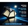 NONE WETECH W2703 Lampada Solare da Parete 100 LED con Sensore di Movimento, Accensione dal Crepuscolo all'Alba, Batteria 1200mAh, Impermeabile, Luce di Sicurezza per Esterni, Giardino, Cortile, Patio