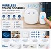 NONE Campanello Wireless con Pulsante Touch, 36 Suonerie, Portata di 150m, Controllo del Volume a 5 Livelli, Kit Campanello Facile da Installare