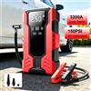 NONE Avviatore di Emergenza per Auto Portatile, Compressore d'Aria 150PSI, Booster Batteria Auto 3200A, Compressore d'Aria Portatile per Auto, Power Bank