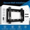NONE ±15 ° Supporto Inclinabile per TV Wetech W5509, Capacità di Carico 25Kg, per Camera da Letto, Montaggio a Parete Salvaspazio per Monitor LCD LED