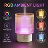 NONE Diffusore Aromatico Ultrasuoni MUBL‑001 Vetro 100ML, 5V 5W Umidificatore Aromaterapia Luce RGB LED, Nebulizzatore Silenzioso per Casa Camera da Letto Ufficio Regalo
