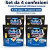 Finish Ultimate Limone 16 Tabs per Confezione, Pastiglie per Lavastoviglie, Varianti da 3 o 4 Confezioni, 48 o 64 Tabs Totali