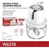NONE Tritatutto Elettrico Compatto W6318, Piccolo Utensile da Cucina Multifunzionale per la Preparazione Quotidiana degli Alimenti