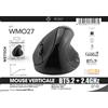 Mouse verticale ergonomico ricaricabile con doppia modalità wireless 2.4G + bluetooth, regolazione DPI fino 1600. Non stressa il polso dopo lungo lavoro