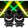 DJXFLI 2 Pezzi Faro LED Mobile 180W Beam Spot Zoom, 11 Colori, 14 Gobo, 14 Canali per Feste, KTV, Concerti, DJ, Discoteche e Intrattenimento