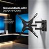 NONE Supporto TV a doppio braccio per impieghi gravosi Wetech W5523 per spazi abitativi open space, configurazione multi-angolo per serate cinema in famiglia su schermo grande.