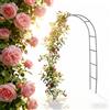 NONE Arco da Giardino in Metallo 2,4m Regolabile, Supporto per Piante Rampicanti, Struttura in Acciaio Antivento con Picche per Interro, Montaggio Semplice, per Rose, Viti, Clematidi, Cortile, Feste,