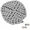 NONE Catena per bicicletta KMC X9 a 9 velocità, nichelata grigia, catena per bici ad alte prestazioni con doppio ponte X, 114 maglie, cambio fluido, catena resistente alla ruggine per bici da strada e MTB