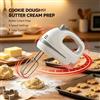 NONE Wetech W6315 Mixer a Mano 200W 5 Velocità Turbo con Frusta in Acciaio e Ganci per Preparazione di Cupcake Fatti in Casa