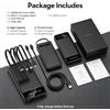 NONE Power Bank Portatile con 4 Cavi di Ricarica Integrati, Display LED Digitale, Batteria Esterna, Uscite USB-C, Micro-USB e iPhone, Caricatore Portatile Multi-Uscita con Torcia per Smartphone
