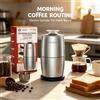 NONE Macinacaffè Elettrico 200W Multifunzione, Macinino per Spezie e Cereali con Lama in Acciaio Inox, Macinino Compatto per Chicchi di Caffè, Spezie, Noci, Cereali, per la Cucina di Casa.