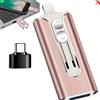 NONE Chiavetta USB 3.0 4-in-1 per iPhone, Type-C, Android e PC, Memoria Esterna 128GB, Spedizione Rapida