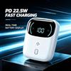 NONE WETECH WL21 Power Bank a Ricarica Rapida PD 22.5W 10000mAh con Schermo Digitale, Doppio Cavo di Ricarica Integrato, Caricatore Esterno Compatto per Viaggi di Lavoro e Ricarica Quotidiana del Telefono
