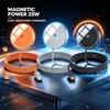 NONE Cavo di ricarica rapida a induzione magnetica da 25W, 120 cm, resistente all'usura, intrecciato in nylon, cavo USB-C compatibile con MagSafe, caricatore wireless per iPhone, ideale per la ricarica