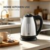 NONE Bollitore Elettrico 1.8L in Acciaio Inox 2200W, Ebollizione Rapida, Spegnimento Automatico, Scaldacqua Portatile per Casa, Cucina, Ufficio, Preparazione Quotidiana di Acqua Calda