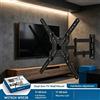 NONE Supporto da Parete per TV Articolato a Doppio Braccio WETECH W5538 con Livella Integrata per TV Piatta da 17-60 Pollici, Capacità Massima 30kg ±15 ° Supporto per schermo inclinabile VESA 75‑400