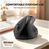 NONE Mouse Verticale Ergonomico Wireless Dual Mode BT5.2 2.4G USB‑C Ricaricabile 1600DPI 6 Pulsanti Mouse Ottico per Windows Mac Linux Casa Ufficio Laptop PC