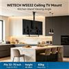 NONE Supporto da Soffitto per TV WETECH W5532 Nero, Tipo Telescopico, Carico Massimo 65kg, Adatto per TV da 32‑75 Pollici, Altezza 60‑90cm, VESA 100x100‑600x400, Supporto a Soffitto