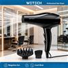 NONE WETECH Asciugacapelli Professionale da 2000W di Qualità da Salone, Asciugacapelli a Ioni Negativi con Funzione di Raffreddamento, Beccuccio Concentratore e Diffusore, Strumento per lo Styling dei