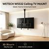 NONE Supporto da Soffitto per TV Regolabile WETECH W5532 Nero Resistente 65kg per TV da 32‑75 Pollici Altezza 60‑90cm VESA 100x100‑600x400 Supporto per TV da Soffitto