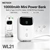 NONE Mini Power Bank da 10000mAh con Cavi Integrati Type-C e 8-Pin, Ricarica Rapida PD 22.5W, Display Digitale, Batteria Esterna Portatile per iPhone e Android