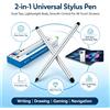 NONE Penna Stilo Capacitiva Universale, Doppia Punta 5mm e 7mm in Gomma, Penna Touch Screen in Alluminio Leggero per Smartphone, Tablet, iPad e Dispositivi Android